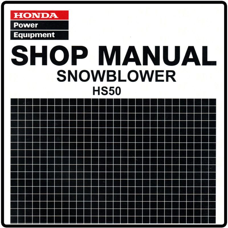 Honda HS50 50 Snow Blow Throw Service Repair Manual 6173201  