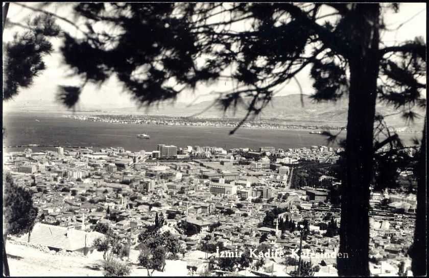 turkey, SMYRNA IZMIR, Kadiri Kalesinden (1950s) RPPC  