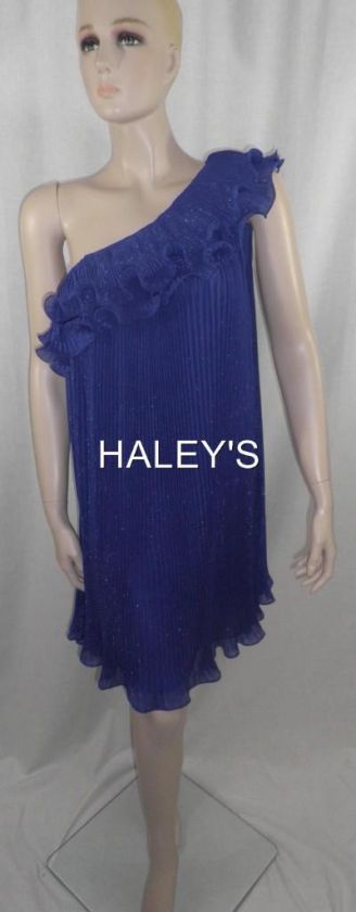 CHELSEA & VIOLET BLUE SPARKLE LUREX SEXY DRESS SZ LARGE 844980039663 