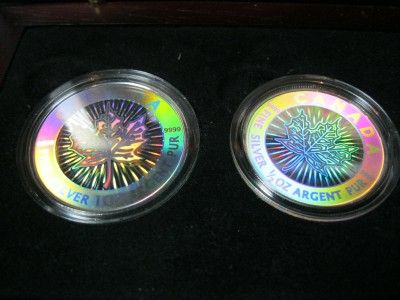 2003 SILVER MAPLE LEAF HOLOGRAM COIN SET  