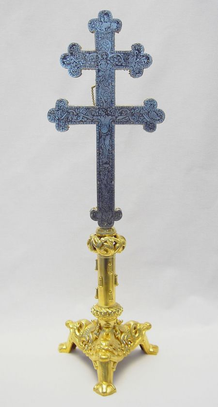 Unique replica of famous gemstone abbess cross  