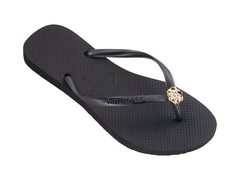 Havaianas Womens Slim Crystal Harmony Flip Flops  