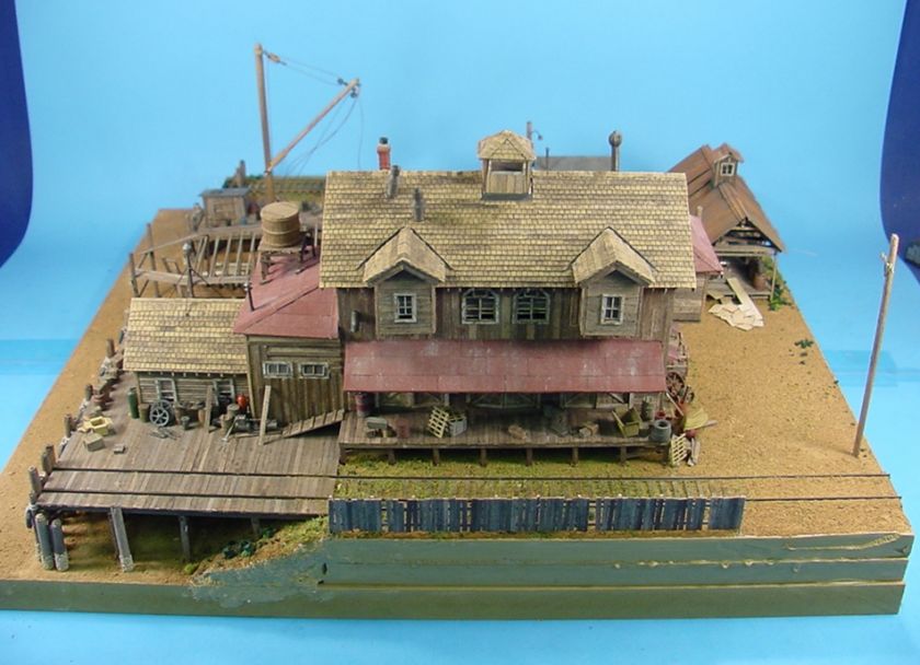 HO/HOn30 PRO BUILT SIERRAWEST THE SHIPYARD AT FOSS LANDING DIORAMA WOW 