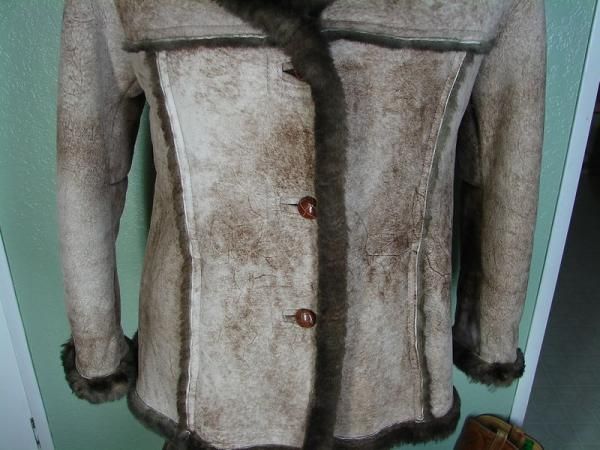 Vtg 70s SHEARLING Lamb Fur Sheepskin Jacket COAT  