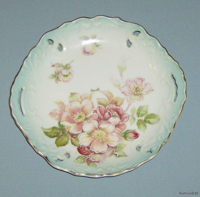   Collectible Handpainted & Signed Arnart Floral Decor Plate  