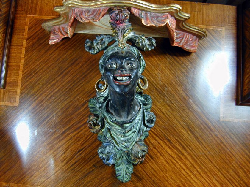 18th Cent. Antique Blackamoor Self ITALIAN MOORISH ART  