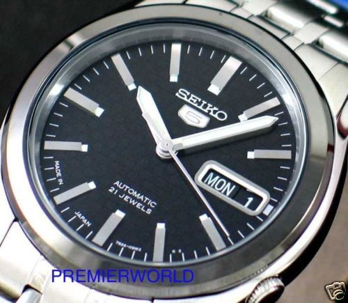 SEIKO AUTOMATIC BLACK BEZEL SNKG97 WATCH SNKG97J1 JAPAN  