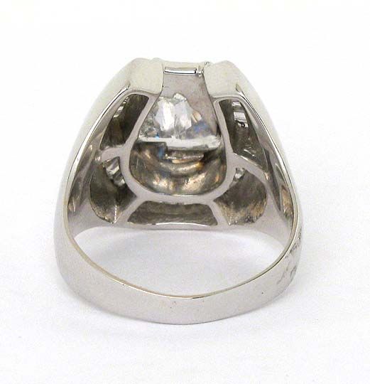 UNIQUE 18K CUSTOM HORSE HEAD CUT 2 CARAT DIAMOND RING  