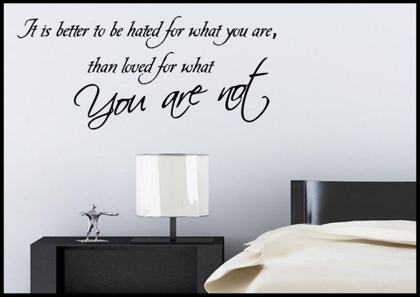   Quote Wall Sticker Bedroom Room Decal Mural Transfer Art Tattoo  