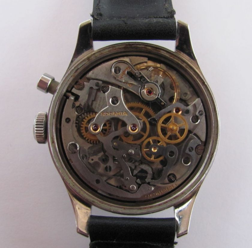 VINTAGE RCAF ONE BUTTON CHRONOGRAPH RODANIA MENS WATCH, $1NR  