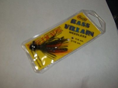 ERIE DEARIE 1/4 OZ BASS VILLIAN WITH GENUINE HAND TIED SILICONE 