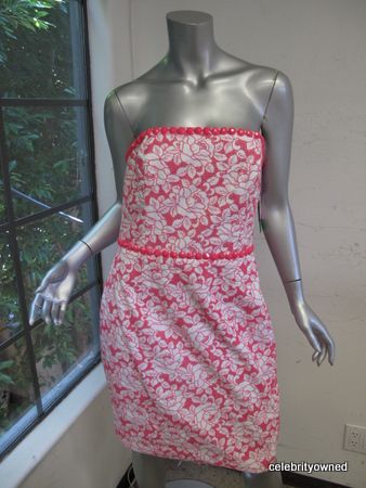 NWT Lily Pulitzer Allegra Holy Roses Pink/White Dress10  