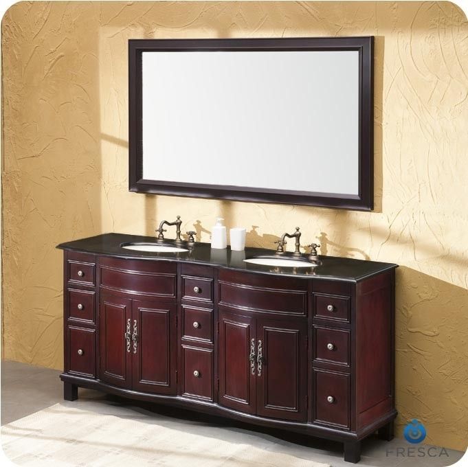 Fresca Dellen Antique Double Sink Bathroom Vanity  