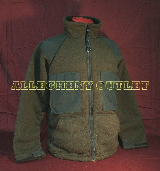   MILITARY ISSUE ECW FLEECE HUNTING Brown JACKET BEAR COAT L GOOD  