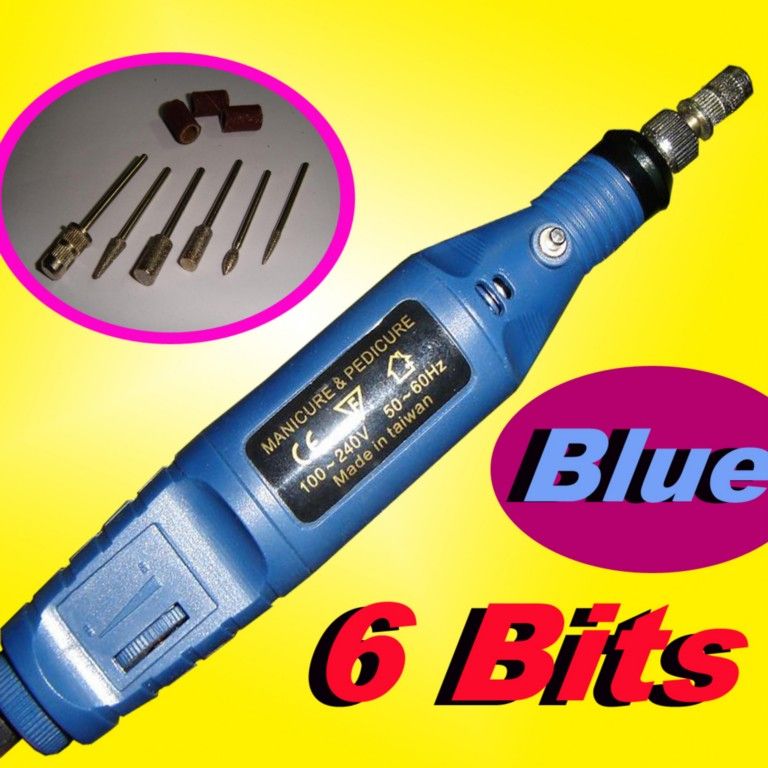 NAIL ELECTRIC MANICURE BLUE DRILL VARIABLE SPEED 220V  