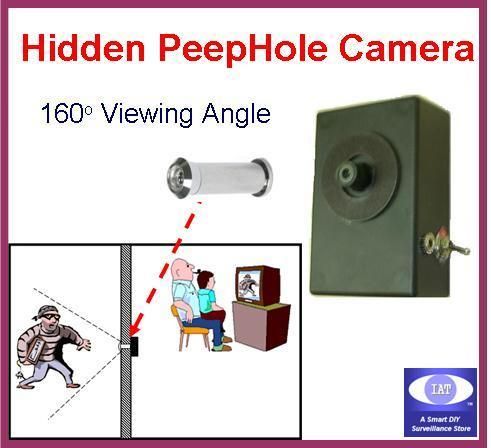 Wide Angle Mini Hidden PeepHole Door Viewer SPY Camera  