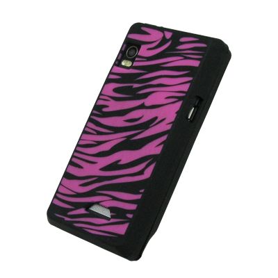 for Motorola Droid 2 A955 Hot Pink Zebra Silicone Skin Case Cover 
