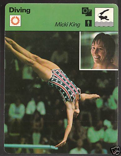 MICKI KING 1977 Diving SPORTSCASTER CARD 04 11  