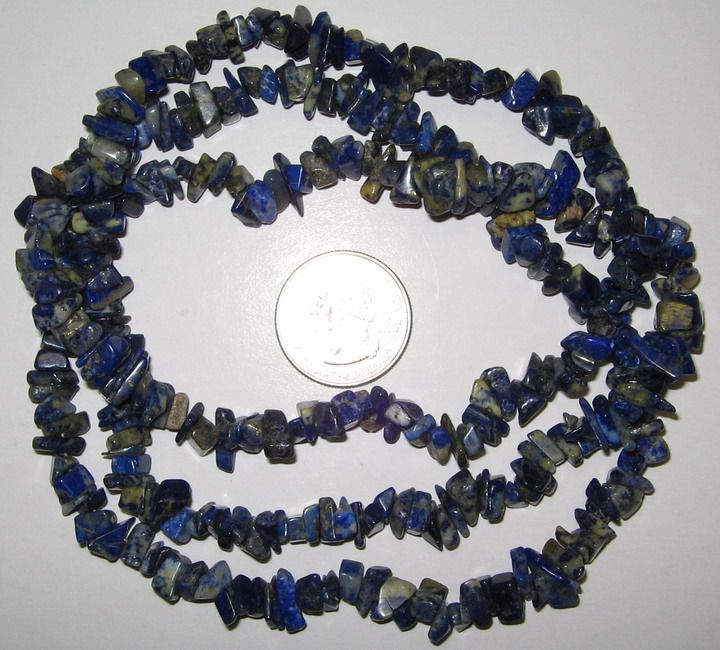 36 LAPIS LAZULI GEMSTONE NECKLACE chakra mojo wicca  