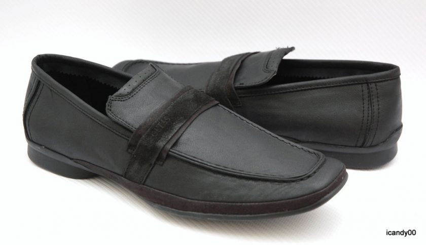 NEW GUESS SYDNEY MENS LOAFER SLIP ON FLAT ~BLACK 11/44  