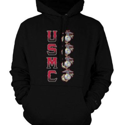 Marines Eagle, Globe, and Anchor Insignia Sweatshirt Hoodie USMC Hoody 