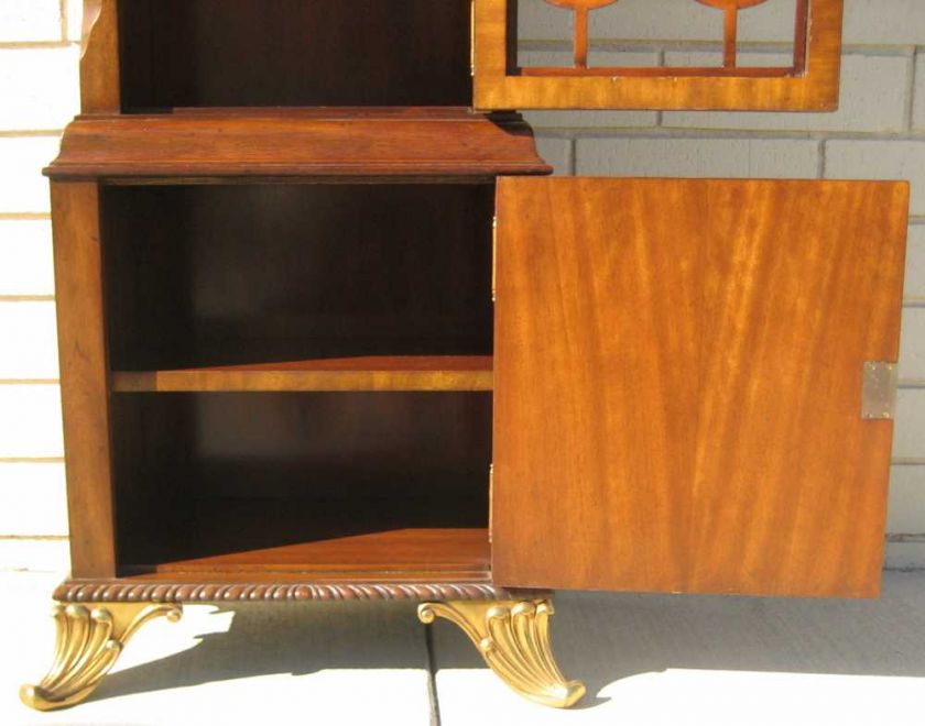 MAITLAND SMITH HAND CRAFTED MAHOGANY WOOD CURIO CHINA DISPLAY CABINET 