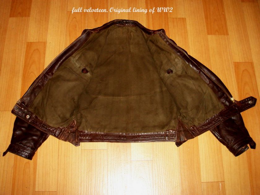 WWII Atuhentic early flight jacket Art Deco German Luftwaffe 