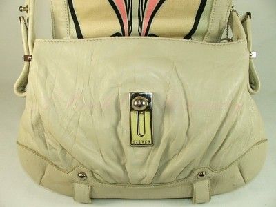 Steven by Steve Madden City Lock Small Flap Bag Purse Ivory 