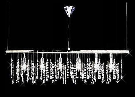   Crystal chandelier Linear Bar light Fixture w. hanging kit 6 Lts