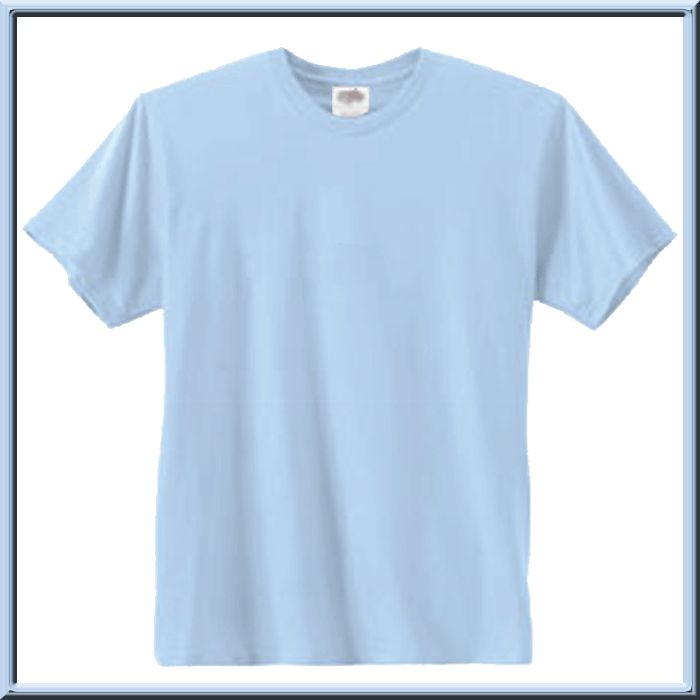 Light blue t shirts are only available in sizes S   4X.