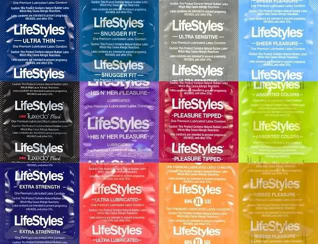 100 Lifestyles Condoms Variety Pack + FREE Lubricant  