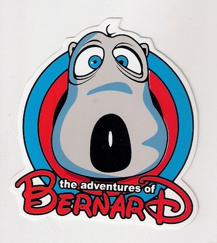 O104 BERNARD BEAR CARTOON ANIMATION STICKER DECAL 3X3  