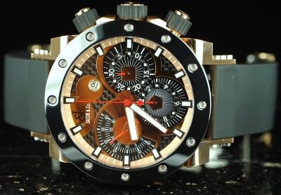 Mens Jacob And Co ROSE GOLD Epic II Chronograph Automatic Watch BOX 