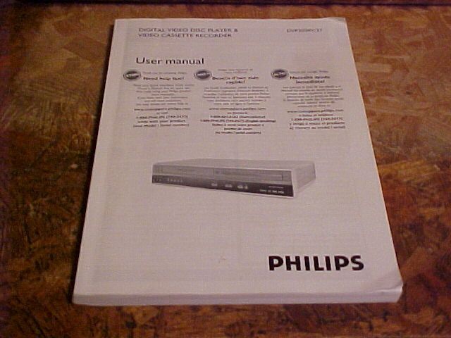 USER MANUAL FOR PHILIPS DVP3050C/37 DVD & VHS PLAYER  