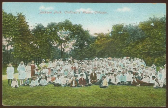 051008 CHILDRENS PICNIC CHICAGO IL VINTAGE POSTCARD c1910  