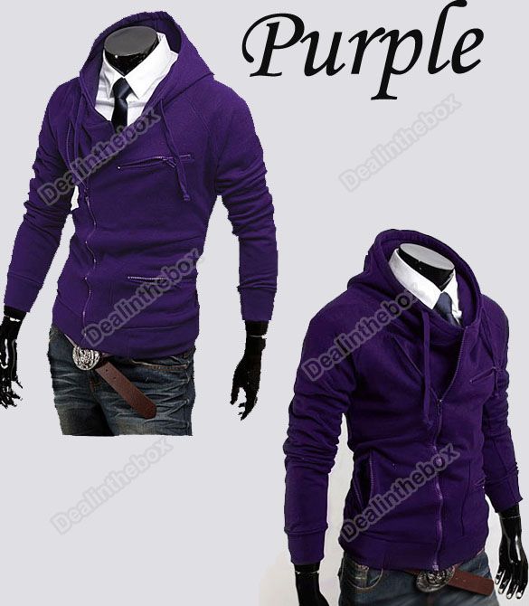 New Stylish Slim Fit Mens Jackets Hoodies Coats 4 Colors 4 Sizes 