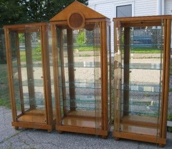 SUPER CUSTOM 3 SECTION MAPLE CHINA / DISPLAY CABINET  