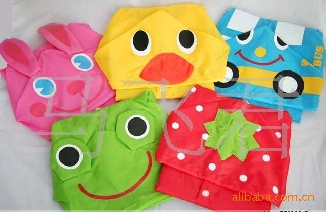 New Kid Baby Funny Raincoat Cartoon rain coat 5 colours you pick 