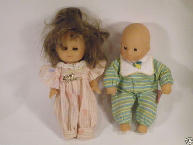 OLD LOT 2 ZAPH CREATION DRESS BABY DOLL MARKS  