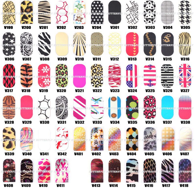 Nail Art Sticker Colorful Patch Foils Armour wraps Decoration 