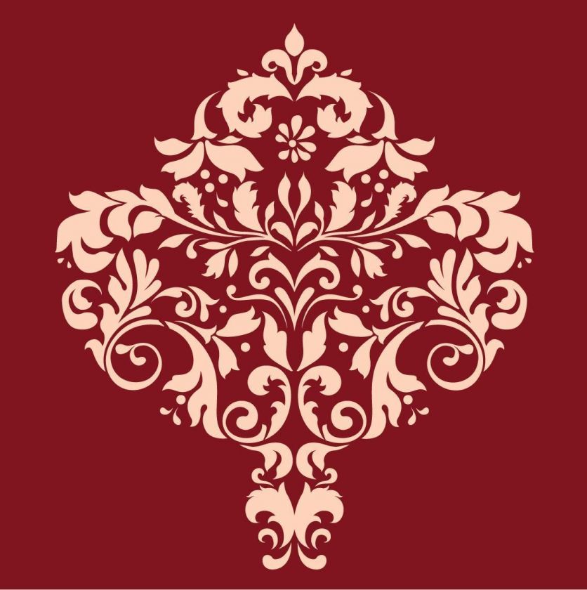 Large Damask Stencil for Wall, Cake and Curtains, Large Wall Damask 