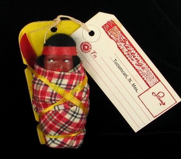 SKOOKUM VINTAGE 1930 PAPOOSE SOUVENIR DOLL New Mexico  