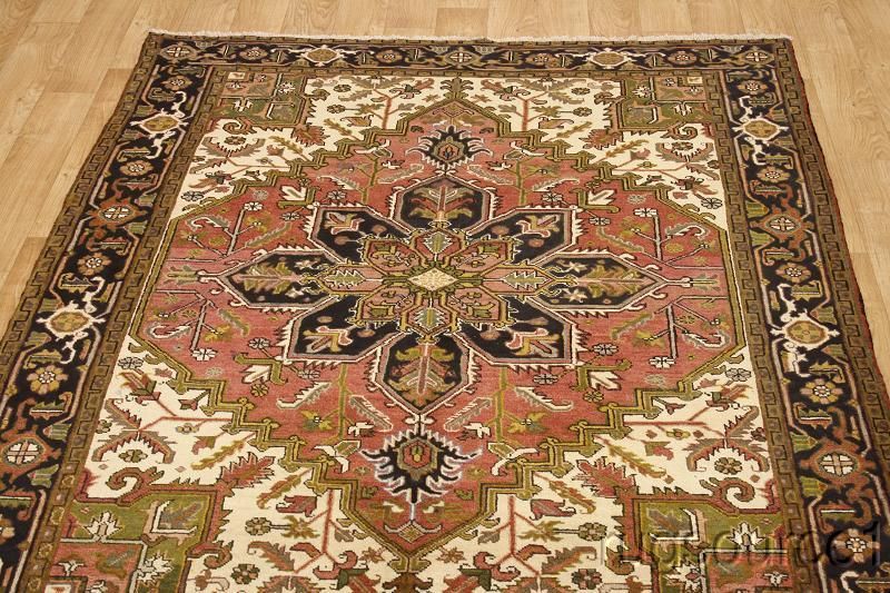   Geometric 6x9 Heriz Persian Rug Area Oriental Wool Carpet  