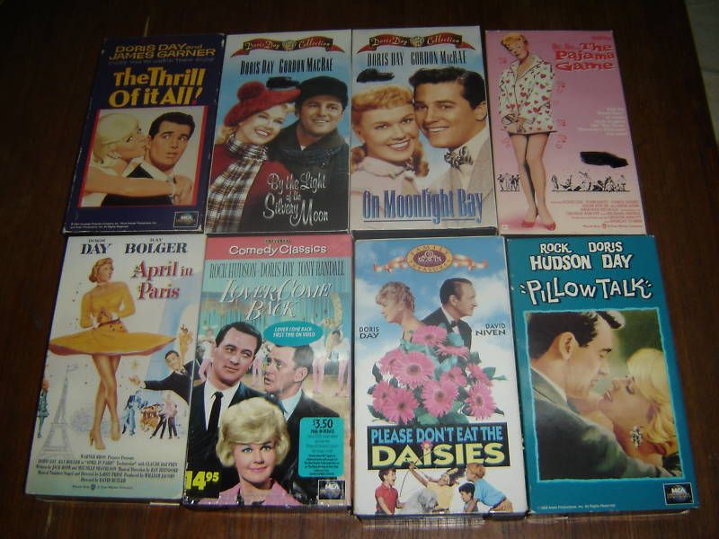 DORIS DAY VHS Videos Lot APRIL IN PARIS PILLOW TALK  