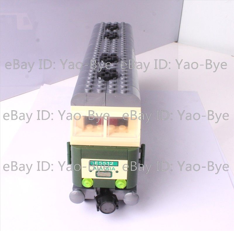   DARK GREEN PASSENGER LOCOMOTIVE TRAIN CHILDRENS KIDS BUILDING TOY GIFT