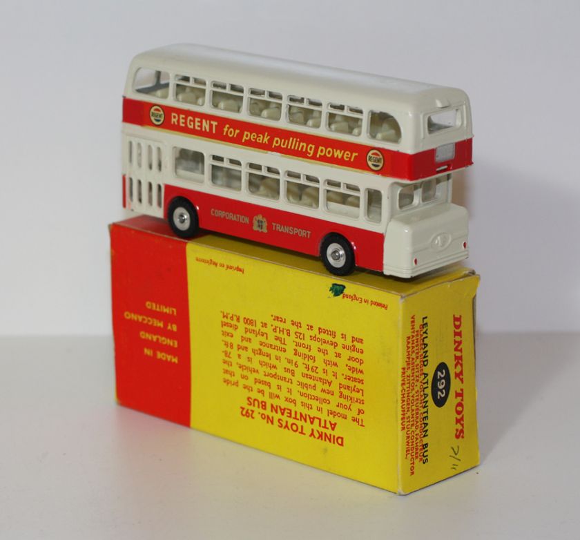 DINKY TOYS 292 ATLANTEAN DOUBLE DECKER BUS REGENT MIB  