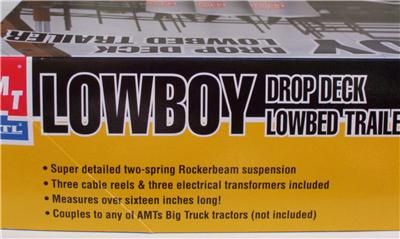   Drop Deck Trailer Lowbed AMT 125 Model Kit Construction Trailer