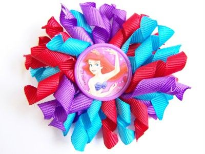 NEW Custom PRINCESS ARIEL MERMAID bOuTiQuE Korker Hair Bow  