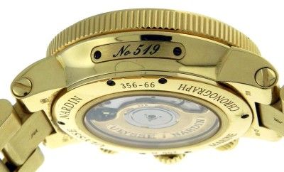 Mens Ulysse Nardin Maxi Marine 356 66 18K Gold Automatic Chronograph 