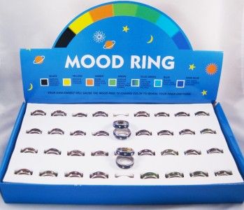 36 Star Heart Butterfly Mood Rings Display #R1033  